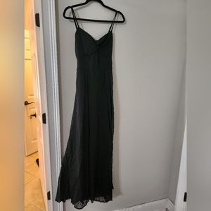 Belle Swiss Dot Twist Front Tie Backless Wrap Cami Dress